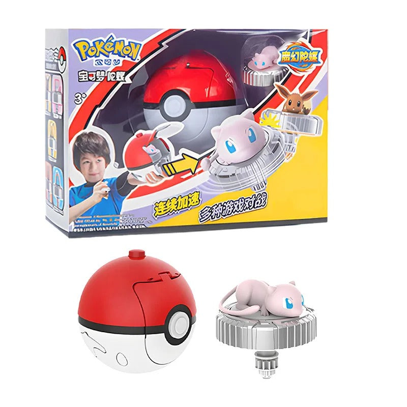 Pokemon Top Ball Battle Gyro Spinning Pikachu Charmander Squirtle Mew Eevee Pocket Monsters Action Figure Toy Set Children Gift